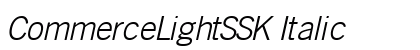 CommerceLightSSK Italic font free download