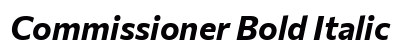 Commissioner Bold Italic font free download