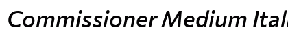 Commissioner Medium Italic preview