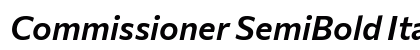 Commissioner SemiBold Italic preview