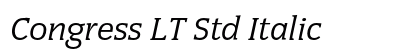 Congress LT Std Italic font free download