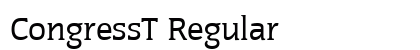 CongressT Regular Font Preview