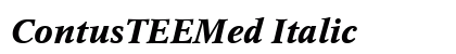 ContusTEEMed Italic font free download