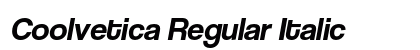 Coolvetica Regular Italic Font Preview