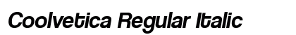 Coolvetica Regular Italic Font Preview