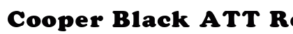 Cooper Black ATT Regular Font Preview