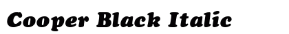 Cooper Black Italic Preview