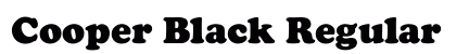 Cooper Black Regular font free download