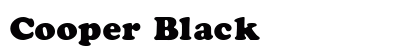Cooper Black font free download