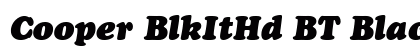 Cooper BlkItHd BT Black Italic font free download
