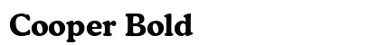 Cooper Bold font free download