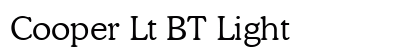Cooper Lt BT Light font free download