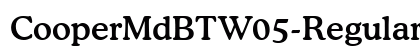 CooperMdBTW05-Regular Regular font free download