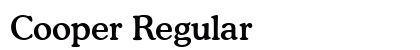 Cooper Regular font free download