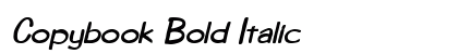 Copybook Bold Italic font free download