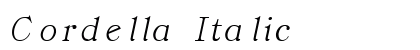 Cordella Italic Font Cordella Italic Font Preview
