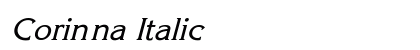 Corinna Italic font free download