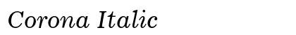 Corona Italic font free download