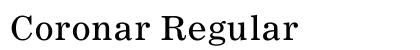 Coronar Regular font free download