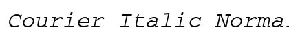 Courier Italic Normal Font Preview