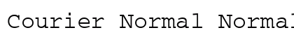 Courier Normal Preview