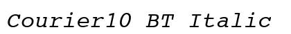 Courier10 BT Italic Preview