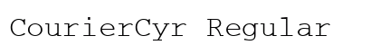 CourierCyr Regular Font Preview