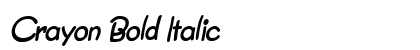 Crayon Bold Italic preview Crayon Bold Italic preview