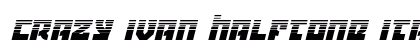 Crazy Ivan Halftone Italic Italic font free download