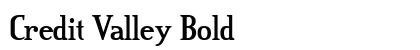 Credit Valley Bold Font Credit Valley Bold Font Preview