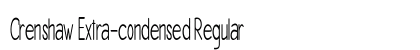 Crenshaw Extra-condensed Regular Preview