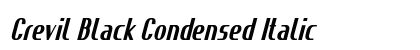 Crevil Black Condensed Italic Preview