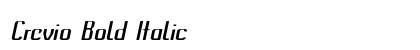 Crevio Bold Italic Preview