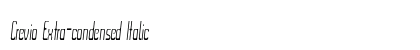 Crevio Extra-condensed Italic Preview