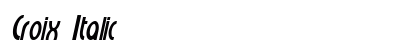 Croix Italic Font Preview