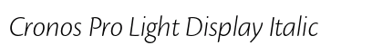 Cronos Pro Light Display Italic font free download