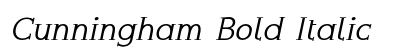 Cunningham Bold Italic font free download