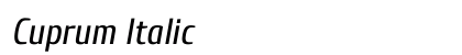 Cuprum Italic Font Preview