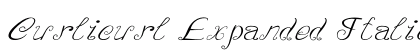 Curlicurl Expanded Italic font free download