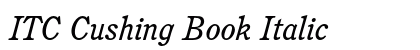 ITC Cushing Book Italic Preview