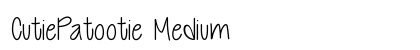 CutiePatootie Medium font free download