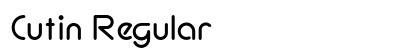 Cutin Regular font free download