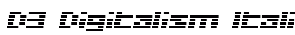 D3 Digitalism Italic Regular font free download