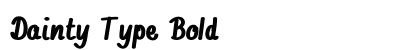 Dainty Type Bold font free download