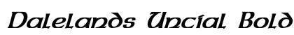 Dalelands Uncial Bold Italic font free download
