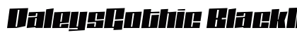 DaleysGothic BlackItalic font free download