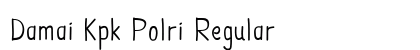 Damai Kpk Polri Regular Font Preview