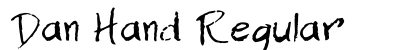 Dan Hand Regular Font Preview