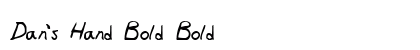 Dan's Hand Bold Bold font free download