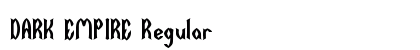 DARK EMPIRE Regular Font Preview
